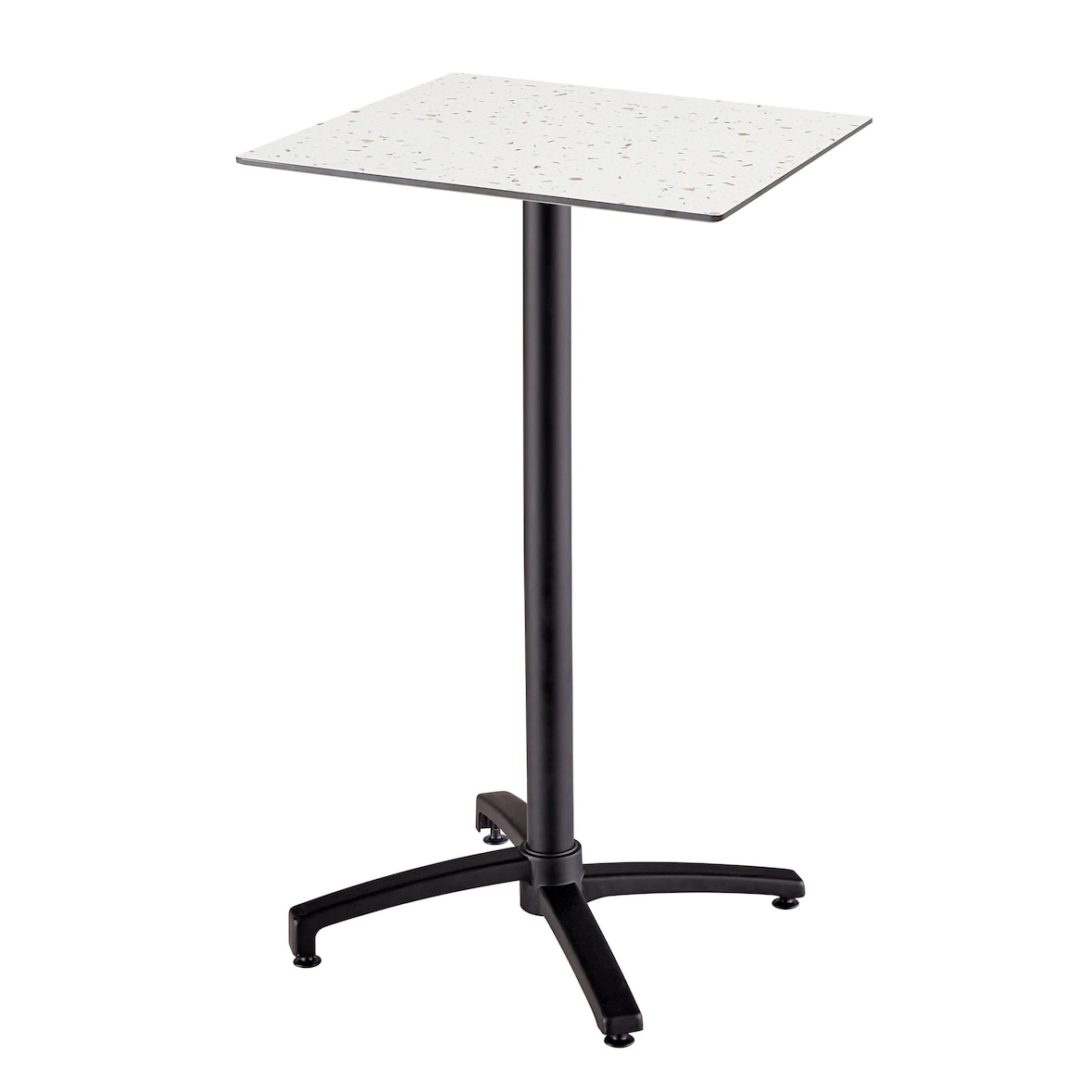 Terazzo laminaat 60x60 cm hoge verstelbare terrastafel
