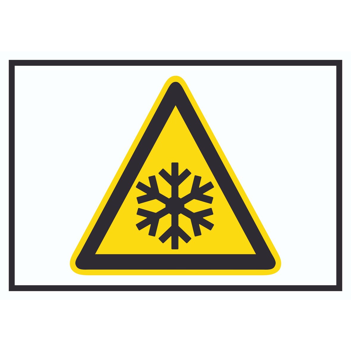Achtung Kälte Symbol A6 (105x148mm) Schild