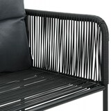 thumbnail of vidaXL PVC rotan tuinset : kleur - zwart en bruin, afmeting - 5-delig, tafel - 80 cm