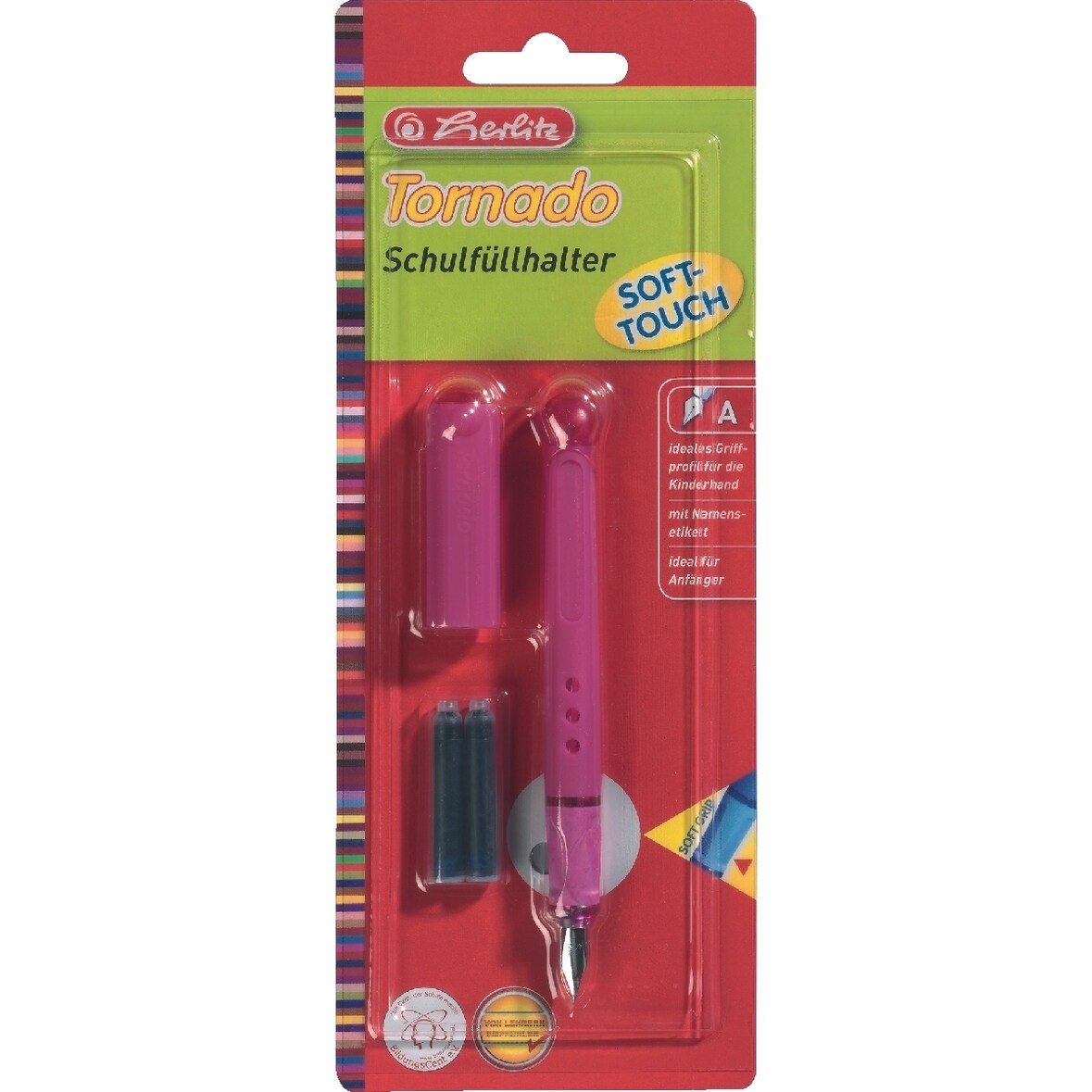 Füllhalter Tornado A-Feder farbig sortiert
