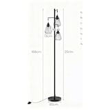 thumbnail of COSTWAY Lámpara de Pie de 3 Bombillas, Lámpara de Pie Industrial Vintage Retro de 170 cm de Alto