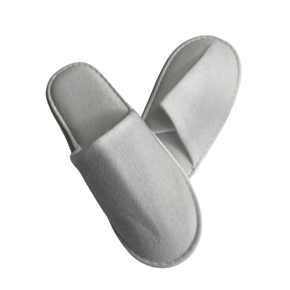 Zapatillas para hotel " DELUXE" de Algodón y suela de Eva.  Zapatillas de baño para hoteles alta calidad. 180gr. 100 pares/caja