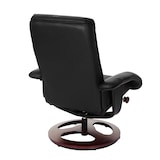thumbnail of Relaxfauteuil HWC-C46, TV-fauteuil fauteuil met kruk, kunstleer ~ zwart