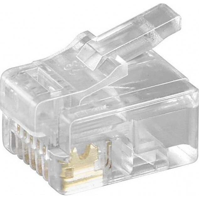 10 Stk. Goobay RJ12 Stecker Flachkabel 50251