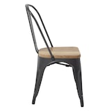 thumbnail of Chaises en acier avec assise en bois Bolero Bistro gris métallisé (lot de 4)