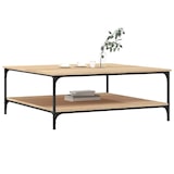 thumbnail of Table basse chêne sonoma 100x100x40 cm bois d'ingénierie Modèle Atlas Office Prime