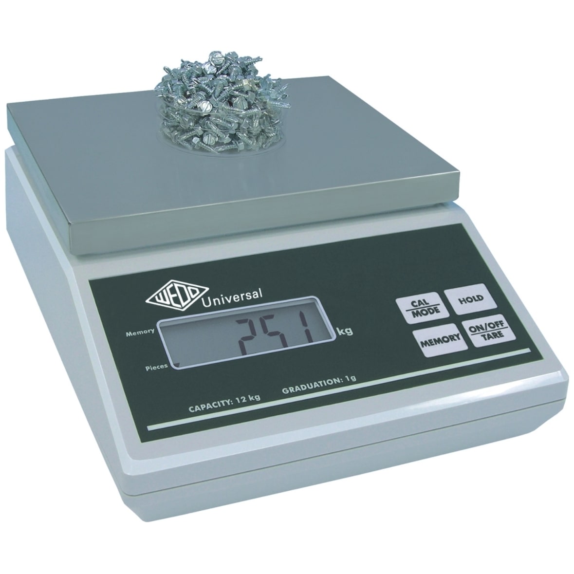 Elektronische Wiege- und Stückzählwaage grau