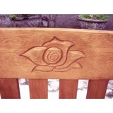 thumbnail of 3-Sitzer Gartenbank Holzbank Bank Parkbank Garten Terrasse Holz mit Rose
