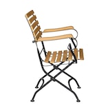 thumbnail of METRO PROFESSIONAL Silla plegable con reposabrazos Baviera set de 2, acero/madera de acacia, natural/negro