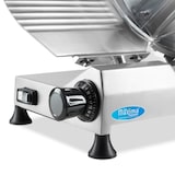 thumbnail of Affettatrice professionale con lama in acciaio inox da 30 cm di diametro, spessore di taglio regolabile da 1 a 12 mm e motore da 250W | Maxima