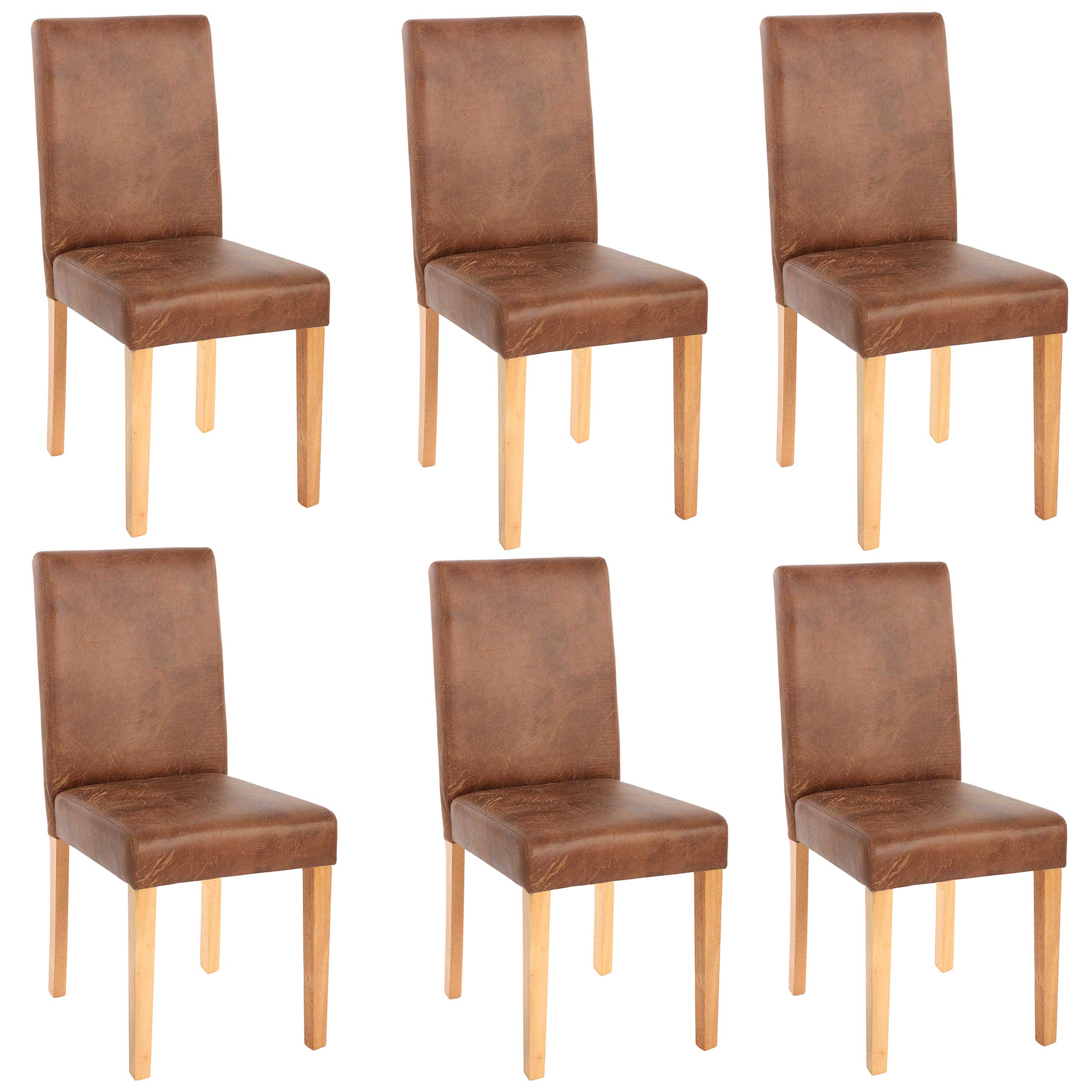 thumbnail of 6er-Set Esszimmerstuhl Stuhl Küchenstuhl klassisch und zeitlos  | HxBxT 90x43x56cm | Sitzhöhe 45cm |  Textil  |  helle Beine |  Wildlederimitat