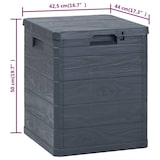 thumbnail of vidaXL Opbergbox 90 L antraciet