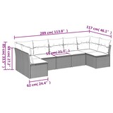 thumbnail of vidaXL 7-tlg. Garten-Sofagarnitur mit Kissen Braun Poly Rattan