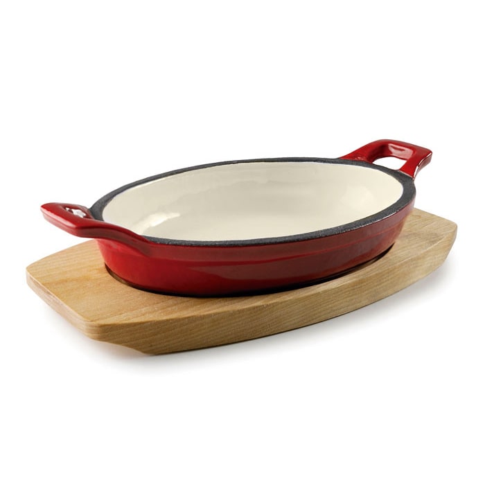 LACOR cacerola oval MAGMA RED acero esmaltado 17.5x12.5 250 ml 25852