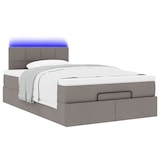 thumbnail of vidaXL Ottoman-Bett mit Matratze & LEDs Taupe 120x200 cm Stoff