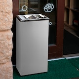 thumbnail of Danieli Store | Papelera con cenicero de pie para exterior en acero | Papelera con tapa giratoria | 17 L