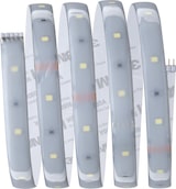 Eine aufgerollte LED-Lichtleiste mit Klebeband.