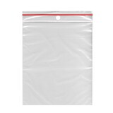 thumbnail of 2000x Druckverschlussbeutel  40 x  60 mm mit Rundlochung Farbstreifen rot