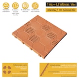 thumbnail of Artplast - Set di 20 Piastrelle in Plastica per Pavimenti Esterni 39x39x2,5 cm (totale: 3 m²) in Terracotta Collezione EASY