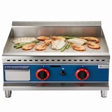 thumbnail of Gaskookplaat/bakplaat in hardchroom 60 cm WORLDMAI voor de horeca. Tafelmodel bakplaat voor bar- en restaurantkeuken.