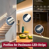 thumbnail of Paulmann Profilé de strip LED Base Diffuseur blanc 1m Noir 78902