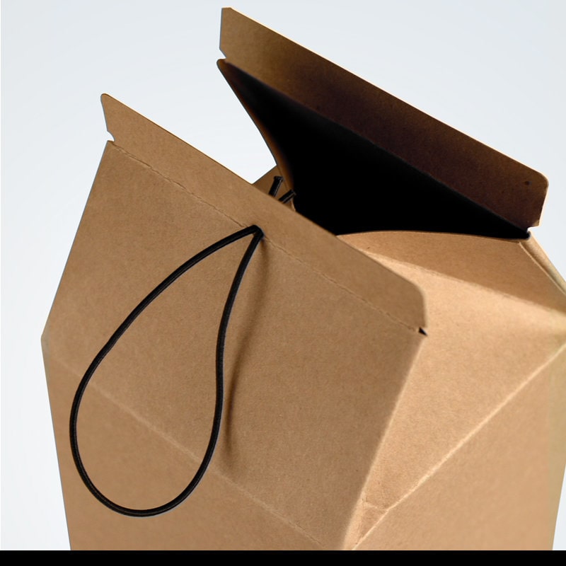 Milchkarton-Form aus recyceltem Karton braun 10 x 10 x 21 cm je 100 - Gimex