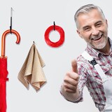 thumbnail of Relaxdays Wandhaken, 30-tlg. Set, Werkzeug Wandhalterung für Garage, gummiert, Gerätehalter Werkstatt, Stahl, schwarz