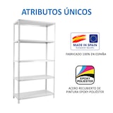 thumbnail of SimonRack Scaffale metallico con viti 1800x800x300 mm, 5 ripiani, punto di flessione 75 kg, Bianco - Advantage