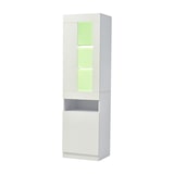 thumbnail of Merax Vitrine mit 16 Farben LED Beleuchtung Vitrinenschrank Standvitrine Stauraumvitrine Schrank Wohnzimmerschran Weiß