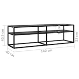 thumbnail of vidaXL TV-Schrank Schwarz 140x40x40,5 cm Hartglas