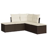 thumbnail of vidaXL 5-tlg. Garten-Sofagarnitur mit Kissen Braun Poly Rattan