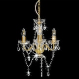 thumbnail of vidaXL Kronleuchter mit Perlen Goldfarben Rund 3×E14