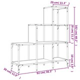 thumbnail of vidaXL Bücherregal Schwarz 92x30x102 cm Holzwerkstoff und Metall