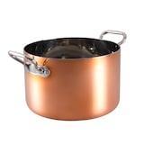 Pentole Agnelli ALCU104PI24 Casseruola Alta In Rame Con 2 Maniglie Inox Rame Stagnato Per Induzione 24 Cm 59143263