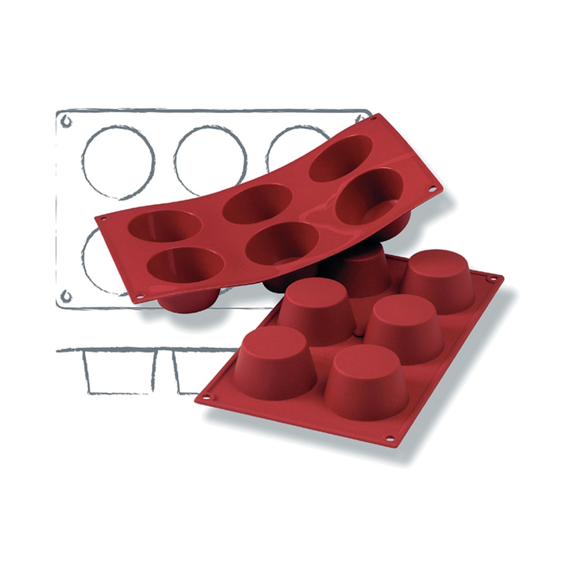 Schneider - Backformen, Muffin, Ø 69 mm, Höhe: 35 mm