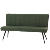 thumbnail of Sitzbank | HxBxT 90x160x60cm | Sitzhöhe 48cm | Rückenlehne Stoff/Textil Bouclé Metall 160cm | Grün | Esszimmerbank Bank Polsterbank