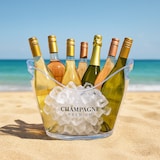 thumbnail of Relaxdays Eiseimer, Getränkeschale mit Griffen, 8 l, Flaschenkühler für Sekt, Champagner & Wein, Kunststoff, transparent