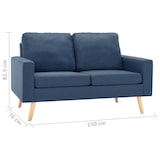 thumbnail of vidaXL 2-Sitzer-Sofa Blau Stoff