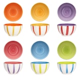 thumbnail of Summer Stripes 6er Set Müsli-Schale Ø14cm 500ml Dessert-Schüssel bunte Streifen