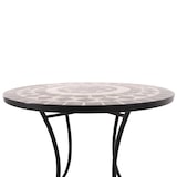 thumbnail of Mosaiktisch 60 cm Ø, mediterraner Garten- & Terrassentisch, 71 cm hoch, Anthrazit-Grau-Beige, Raburg Mayla