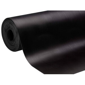 Pavimento Goma ESTRIBERA Fina  3MM Negro ROLLO 15 x 1,50mt