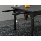 thumbnail of Amaretta Esstisch 100x180/280 einschl. 2 Zusatzplatten schwarz antik.