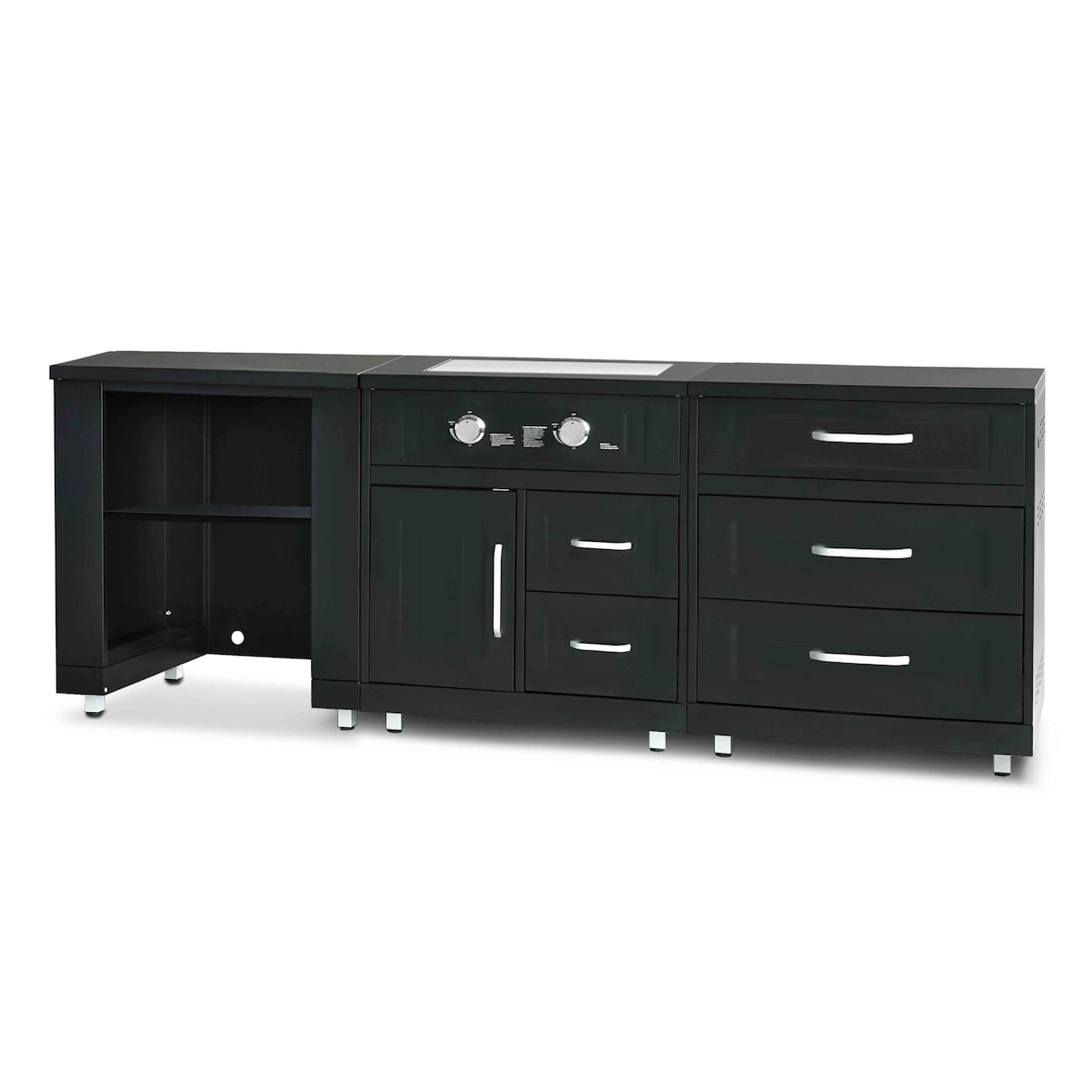 3-teilige Außenküche mit Gasherd