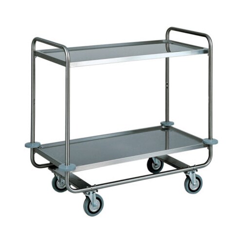 Carrello servizio 2 piani albergo inox 150 kg cm 110x60x100 RS0314