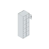 thumbnail of C+P Schließfachschrank Classic PLUS, 2 Abteile, 1850x600x500mm, 7035/5012