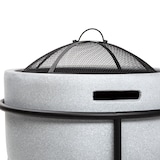 thumbnail of blumfeldt Grail Feuerschale mit Grill MGO & Stahlschale inkl. Funkenschutz Hellgrauer Granit