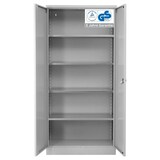 thumbnail of PROREGAL Stahlschrank BEE mit 8 lackierten Fachböden | HxBxT 195x92x42cm | Grau-Grau | Werkstattschrank Werkzeugschrank Aktenschrank Universalschrank