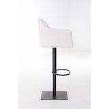 thumbnail of Banco de bar Damaso com revestimento em tecido branco/preto