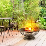 thumbnail of Tulip Feuerschale Ø75cmGrill Feuerstelle Funkenschutz Stahl brüniert Antik-Schwarz