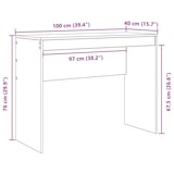 thumbnail of vidaXL Schreibtisch Artisan-Eiche 100 x 40 x 76 cm